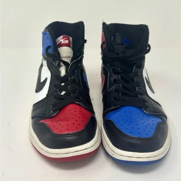 Nike Air Jordan 1 Retro Top 3 Youth Size 6.5 GS Black White Red - Picture 2 of 6